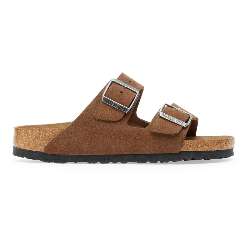 Image of Birkenstock Suede leather sandals with a soft sole Birkenstock Arizona Marron Unisex 35 Etroit