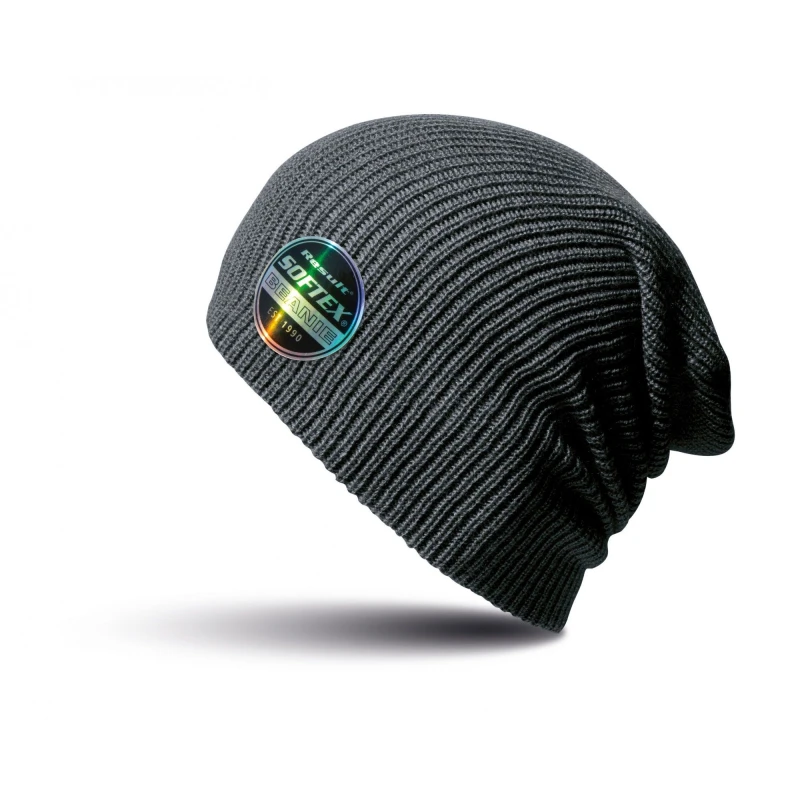 Image of Result Result Men Winter Essentials Core Softex Beanie Hat in Charcoal Charcoal One Size Male 5057080699643