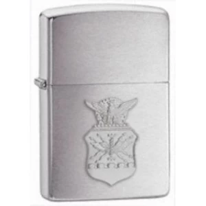 Image of Zippo US Air Force Crest Emblem Brushed Chrome Windproof Lighter