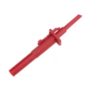 image of R-TECH 524611 4mm Safety Test Clip CAT III 1000V 10A Red