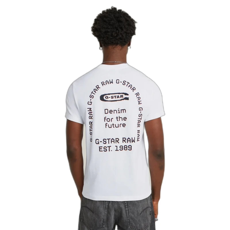 Image of G-Star T-Shirt G-Star Back Gr Arch Blanc Unisex S