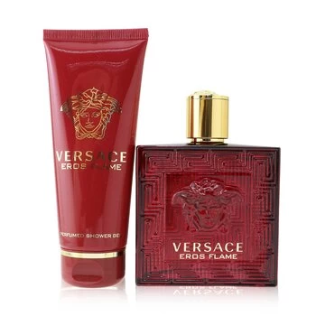 image of VersaceEros Flame Coffret: Eau de Parfum 100ml/3.4oz + Shower Gel 100ml/3.4oz 2pcs