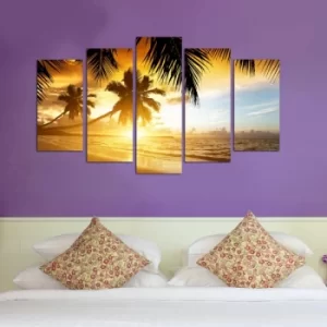 Image of 5M-30 Multicolor Decorative MDF Painting (5 Pieces)