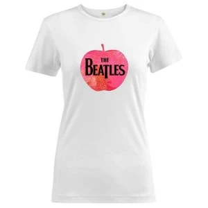 Image of The Beatles - Apple Logo Womens Large T-Shirt - White