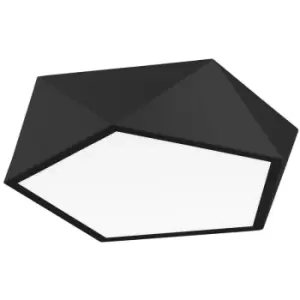 Image of Netlighting Merano Inglewood 4 Light Integrated LED Semi Flush Light Metal, Blac