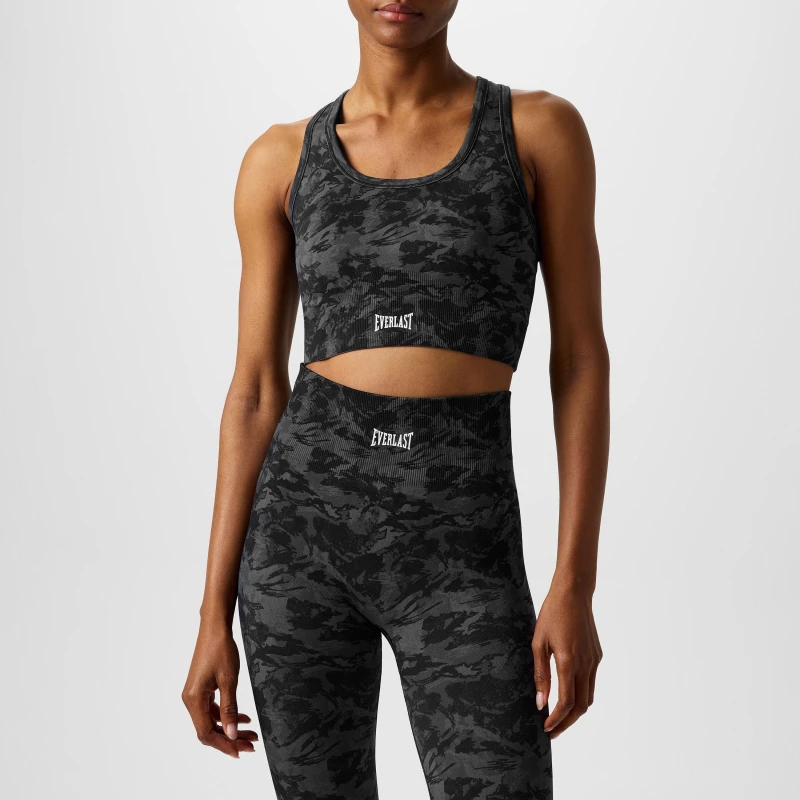Image of Everlast Camo Racerback Sports Bra Womens - Black 8