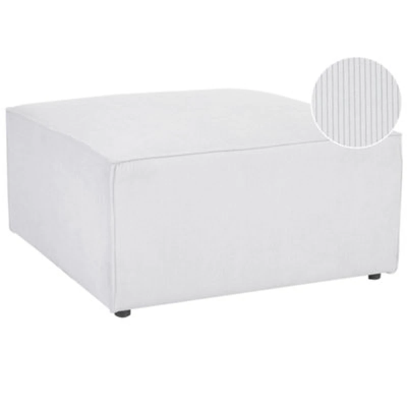 Image of Beliani Ottoman Lemvig Corduroy Off-White