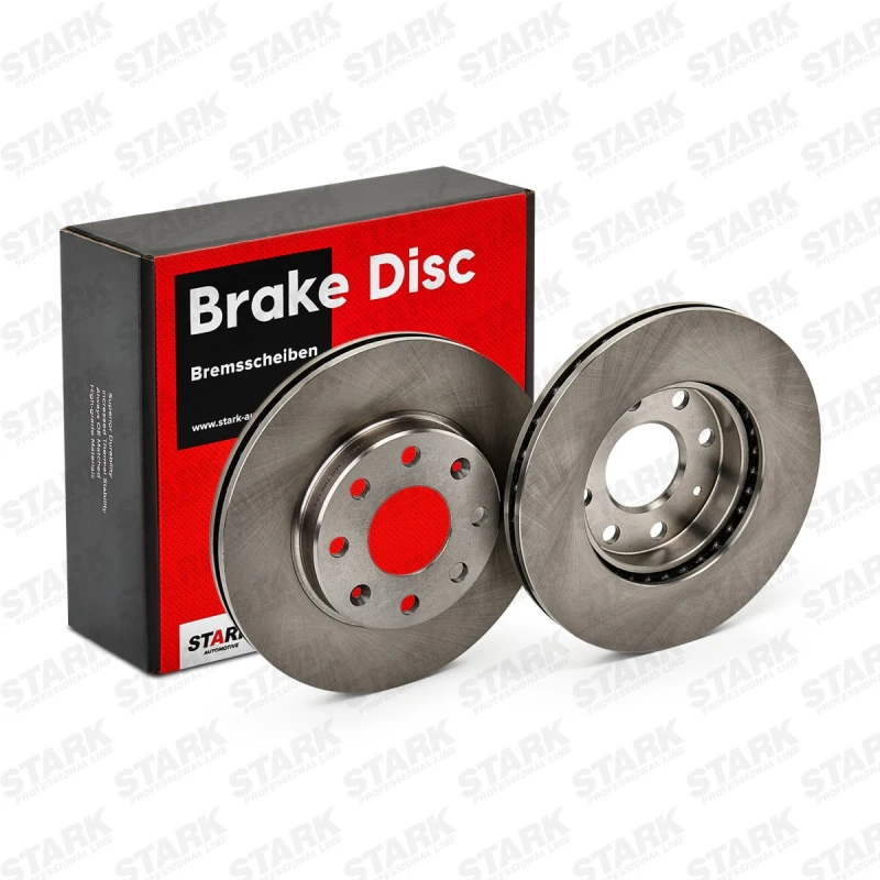 Image of STARK SKBD-0022835 Brake disc Front Axle, Vented, Cast Iron, Uncoated, Untreated, without bolts/screws Cast Iron Brake Disc (82)