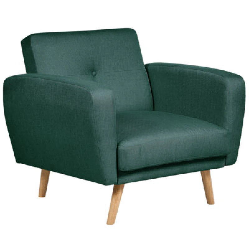 Image of Beliani Armchair Florli Fabric Dark Green