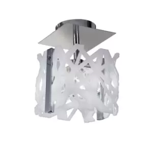 Image of Tokio Square Ceiling G9, Gloss White/Polished Chrome