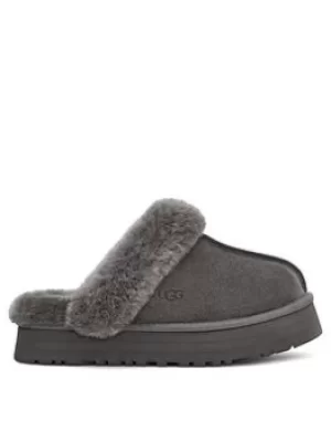 image of UGG Disquette Slippers, Charcoal, Size 3, Women