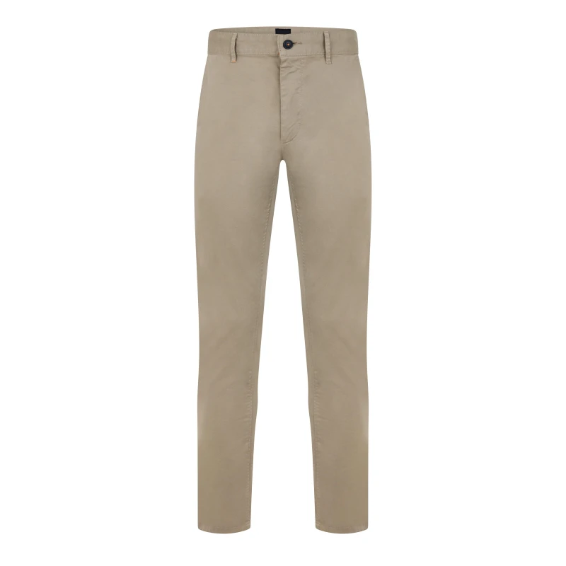 Image of Boss Mens HBO Chino Slim Trousers, Slim-fit Pastel Brown239 male 30W R