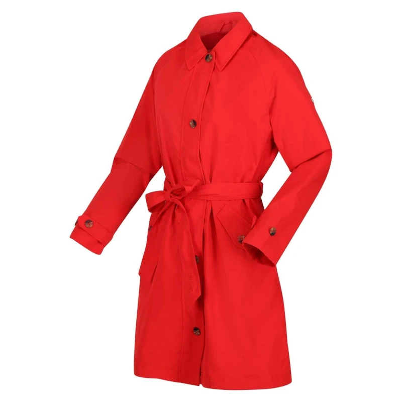 Image of Regatta Madalyn Waterproof Tie Belt Coat - Red Red 10