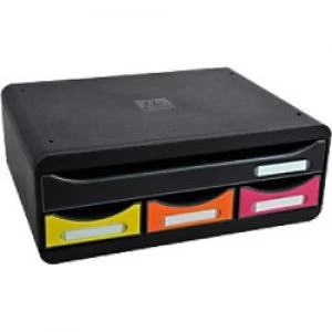 Image of Dauphin Toolbox Classic A4+ Black Harlequin 35.5 x 27 x 13.4 cm