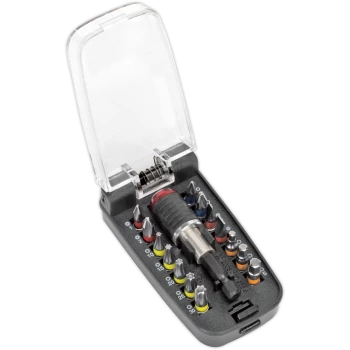 Image of Sealey 15 Piece Colour Coded Screwdriver Bit Set