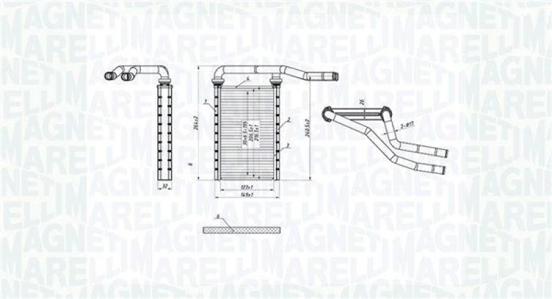 Image of MAGNETI MARELLI Heater matrix MAGNETI MARELLI 350218490000