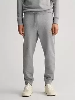 Image of GANT Archive Shield Joggers - Grey Melange, Size 3XL, Men