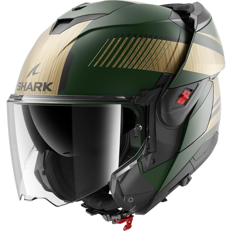 Image of Shark Oxo Sikter Helmet, black-green-gold, Size XL for Men