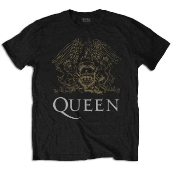 Image of Queen - Crest Unisex X-Large T-Shirt - Black