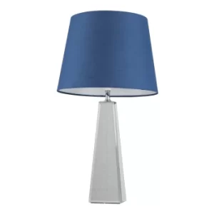 Image of Carson XL Table Lamp with Navy Blue Aspen Shade