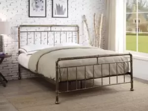 Image of Flintshire Cilcain 5ft King Size Antique Bronze Metal Bed Frame