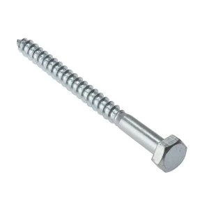 Image of ForgeFix Coach Screw Hexagon Head Single Thread ZP M10 x 100mm Bag 10