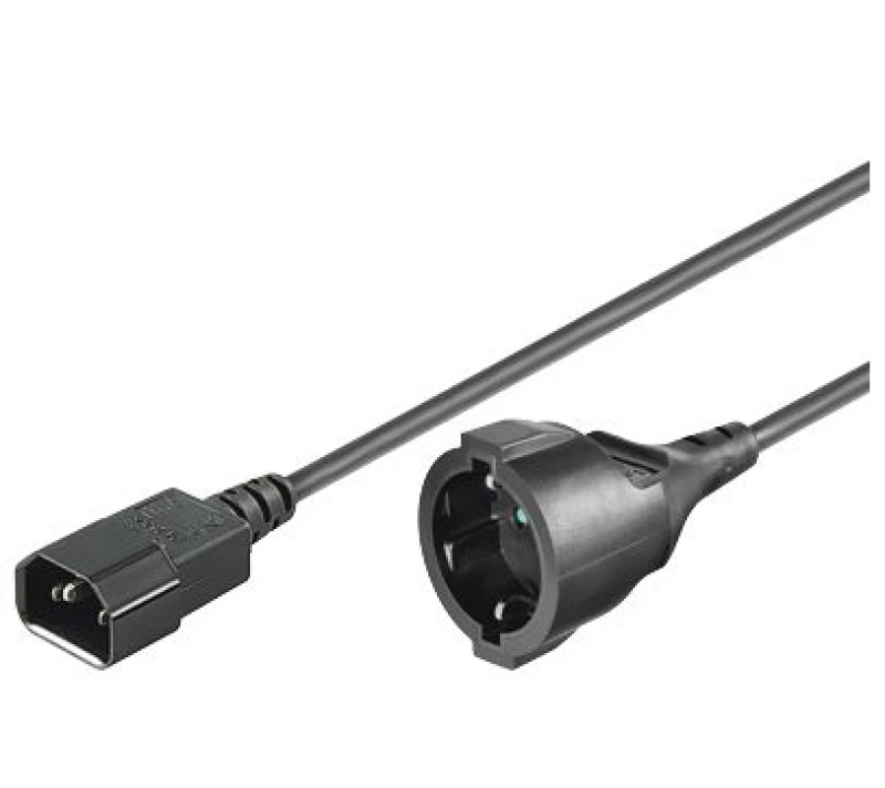 Image of Microconnect PE130100 power cable Black 1m C14 coupler