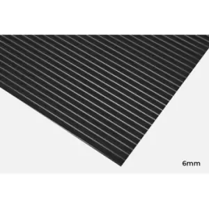 Image of Wide Rib Rubber Mat 6mm x 120cm - 10m Roll