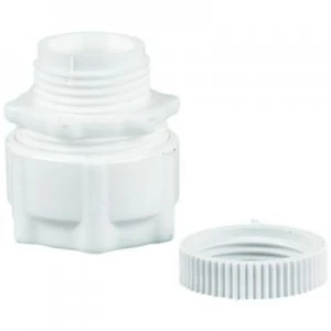 Image of Wickes Corrugated Conduit Adaptor - White 20mm Pack of 2