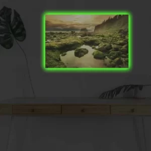 Image of 4570DHDACT-163 Multicolor Decorative LED Lighted Canvas Painting