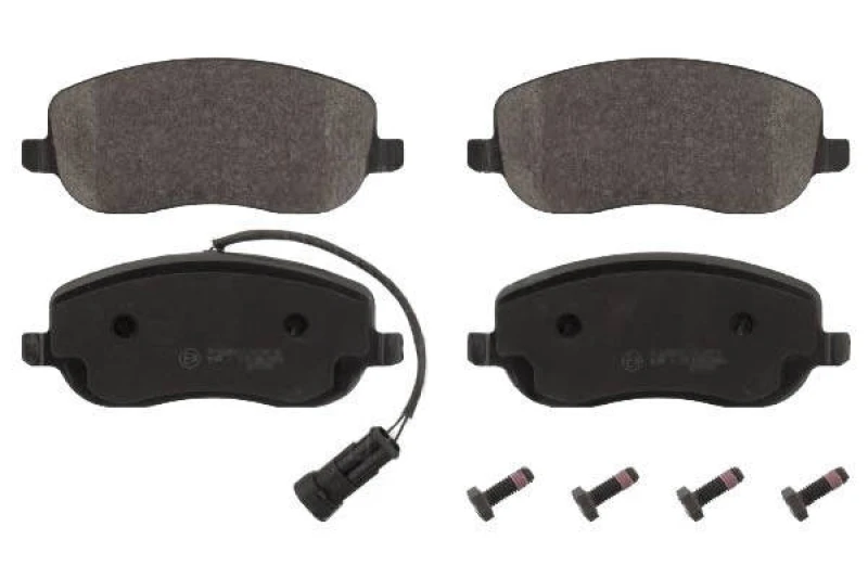 Image of Blue PRINT ADL144233 Brake pad set Front Axle, incl. wear warning contact, with bolts/screws Brake Pad Set,disc brake (402)
