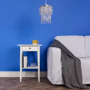 Image of Chrome Acrylic Pendant Shade in Chrome