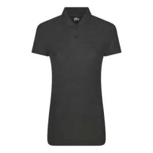 PRO RTX Womens/Ladies Pro Piqu Polo Shirt (XL) (Charcoal)