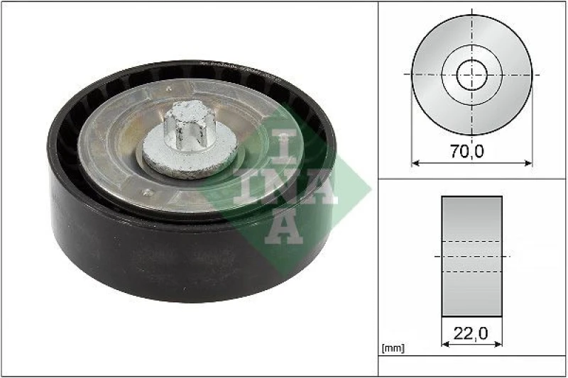 Image of Deflection / guide pulley, V-ribbed belt INA 532 0895 10