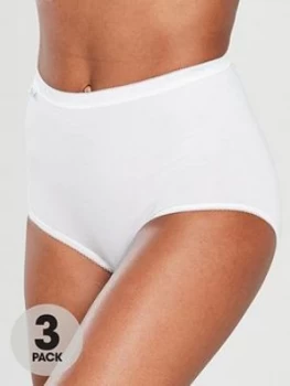 Sloggi Pk 3 Maxi Briefs., White, Size 14, Women