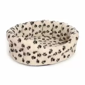 Image of P&L Premium Oval Fleece Extra Large Softee Bed - Beige