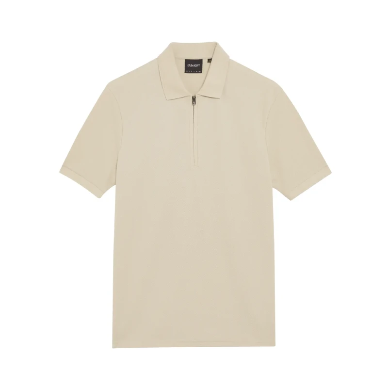 Image of Lyle & Scott 1/2 zip polo shirt Lyle & Scott Ottoman Gris Male 2XL