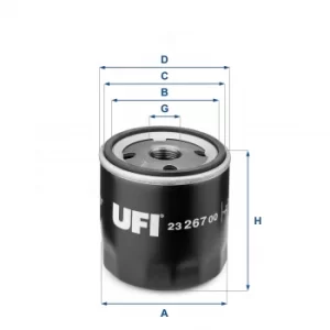 image of 2326700 UFI Oil Filter Oil Spin-On