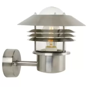 image of Vejers Outdoor Wall Lantern Stainless Steel, E27, IP54