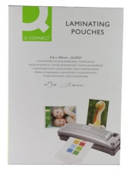 image of Q-Connect Laminating Pouch A4 100micron Pk 100