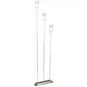 image of Linea Verdace Frost Multi Arm Floor Lamp Satin Nickel