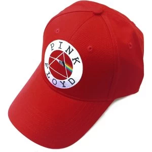 Image of Pink Floyd - Circle Logo Mens Baseball Cap - Red