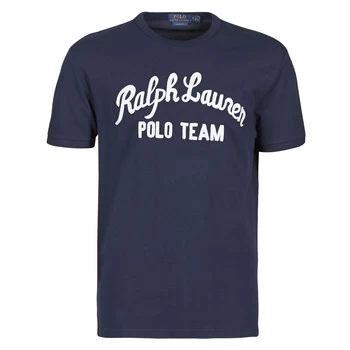 Image of Polo Ralph Lauren T-SHIRT COL ROND EN COTON AVEC POLO RALPH LAUREN SIGNATURE mens T shirt in Blue - Sizes EU XXL,EU S,EU L,EU XS
