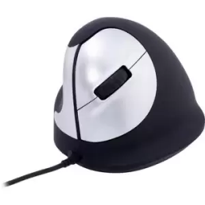 Image of R-GO Tools HE Break (RGOBRHESML) Ergonomic mouse USB Black/silver 5 Buttons 500 dpi, 1500 dpi, 2000 dpi, 3500 dpi Ergonomic