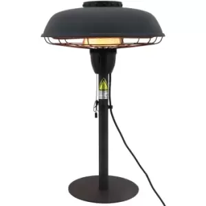 image of Outsunny 2.1kW Infrared Table Top Patio Heater with 3 Heat Settings, IP44 Rated - Black