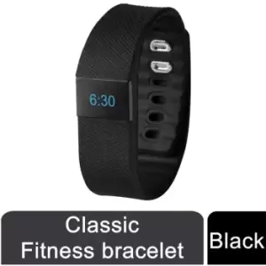 Image of Classic Fitness Tracker Bluetooth Bracelet - Black - Bas-tek
