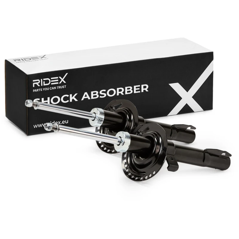 Image of RIDEX 854S1068 Shock absorber Front Axle, Gas Pressure, Twin-Tube, Suspension Strut, Top pin Shock Absorber (854)