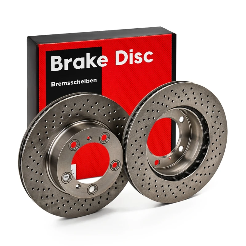 Image of STARK SKBD-0023362 Brake disc Front Axle Left, Vented, Cast Iron, Uncoated, Untreated, without bolts/screws Cast Iron Brake Disc (82)