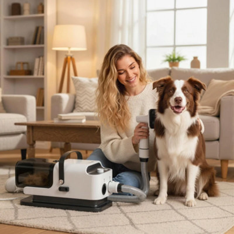 Image of Pawhut 5 In 1 Dog Grooming Vacuum & Dog Dryer With Electric Clipper
