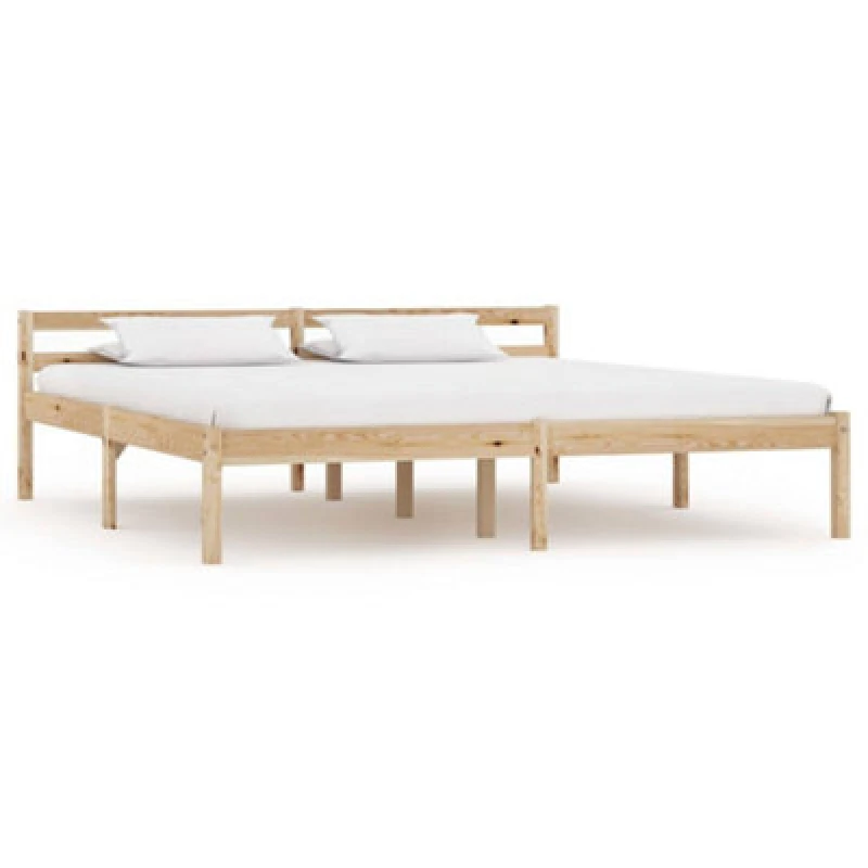 Image of vidaXL Solid Pine Wood Bed Fram 180x200cm 6FT Super King Bedroom Furniture